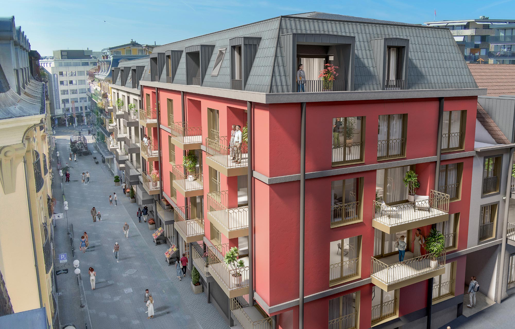 Atrium Montreux - Vue de la rue