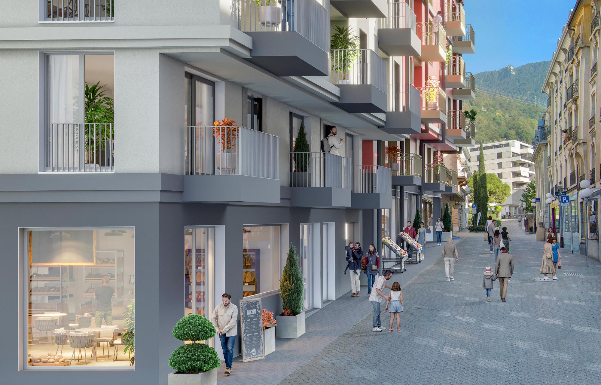 Atrium Montreux - Vue de la rue