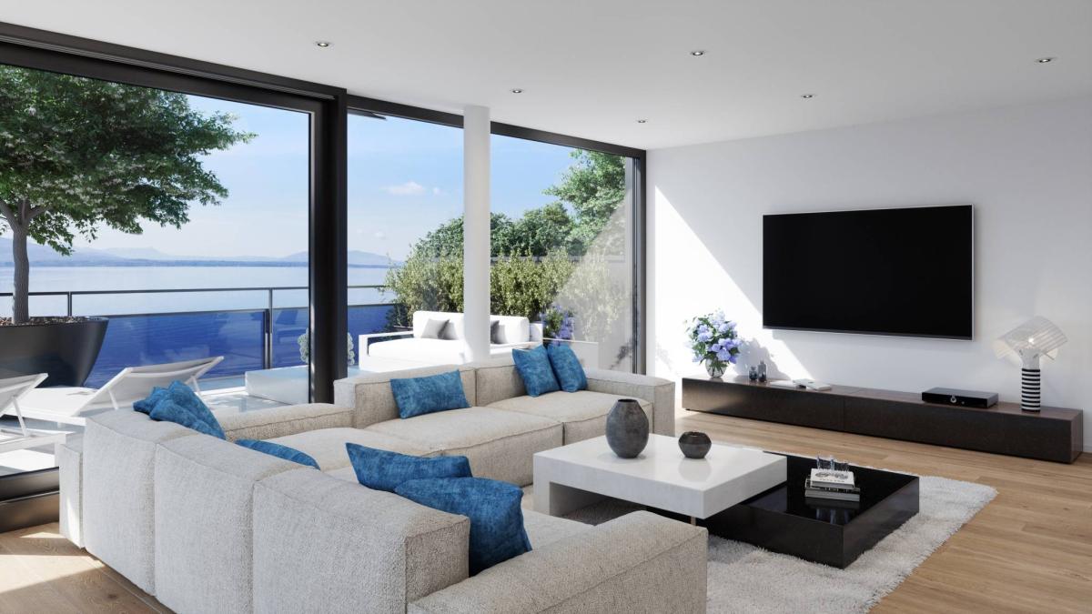 UNIQUE! Attique de 5.5 pièces de 180m2 bénéficiant d'un rooftop terrasse de 168m2 avec vue panoramique sur le lac et les Alpes