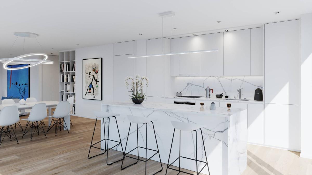 UNIQUE! Attique de 5.5 pièces de 180m2 bénéficiant d'un rooftop terrasse de 168m2 avec vue panoramique sur le lac et les Alpes