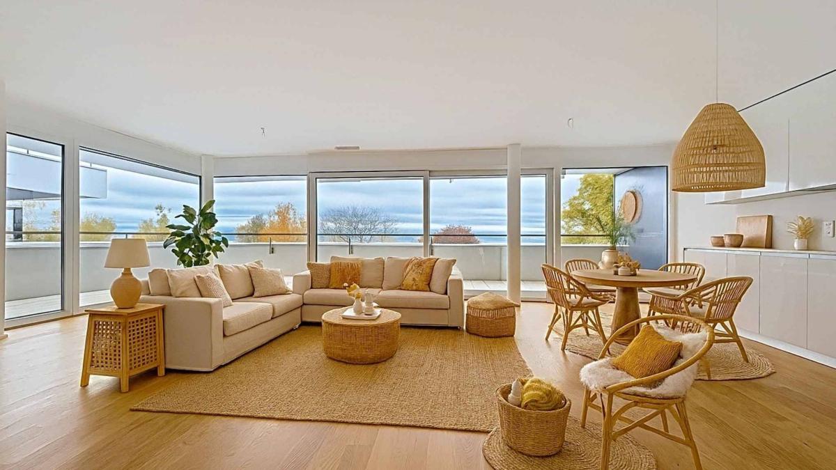 Luxueux 4.5 pièces traversant avec balcon couvert de 76m2 et vue lac