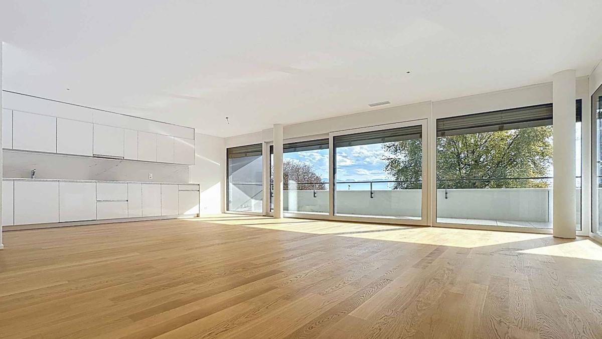 Luxueux 4.5 pièces traversant avec balcon de 76m2 et vue panoramique sur le lac
