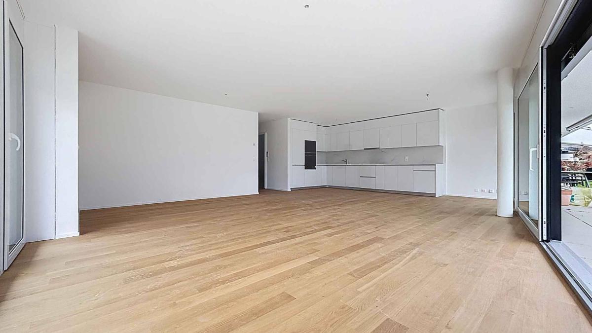 Appartement neuf de 5.5 pièces avec terrasse couverte et jardin