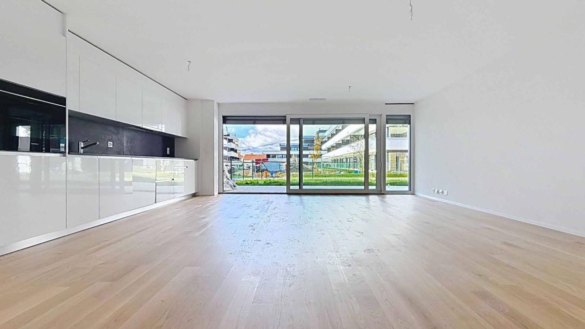 Appartement neuf de 3.5 pièces avec 2 terrasses et 2 jardins Ouest/Est