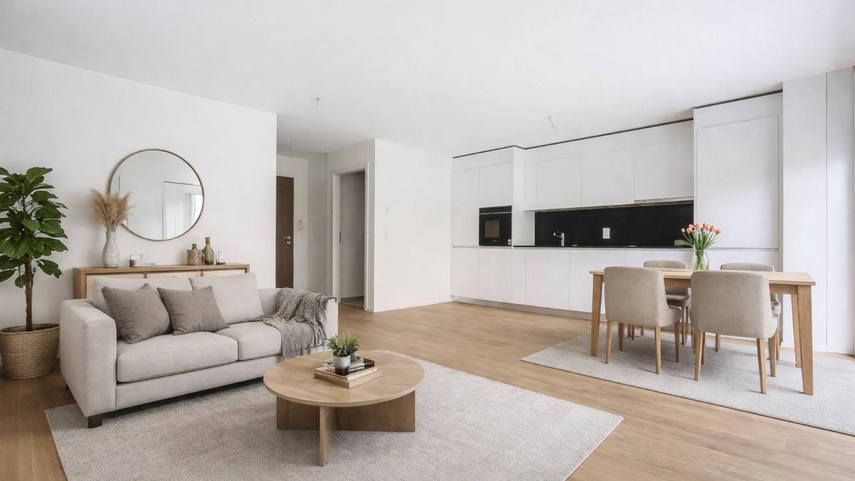 Appartement neuf de 2.5 pièces avec terrasse et jardin