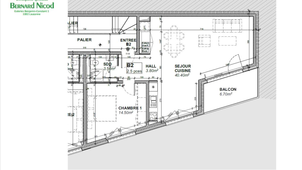 Résidence neuve à Chailly ! Appartement de 2.5 pièces avec balcon plein sud