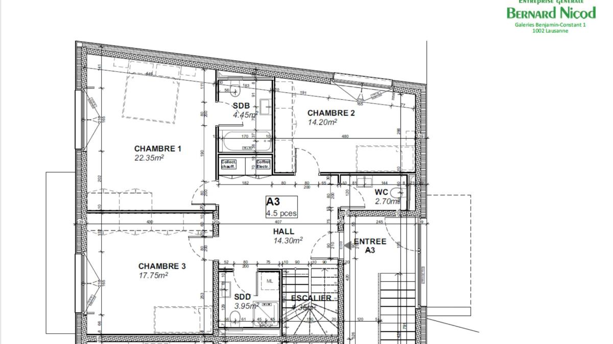 Résidence neuve à Chailly ! Attique de 4.5 pièces avec terrasse de 33 m²