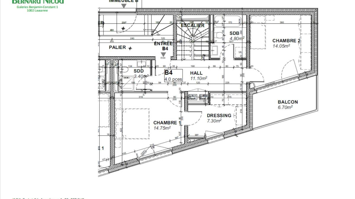 Résidence neuve à Chailly ! Duplex de 3.5 pièces avec balcon plein sud