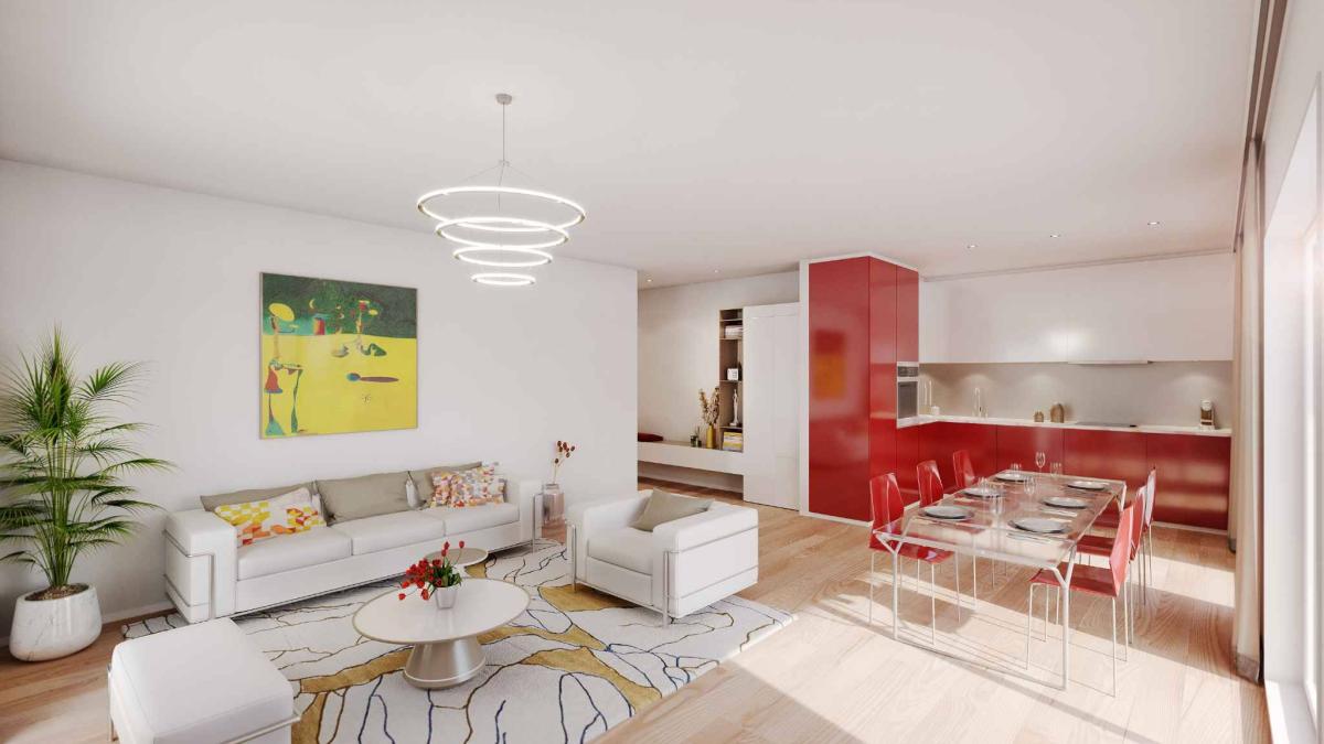 3.5 pièces de 89m² + balcon