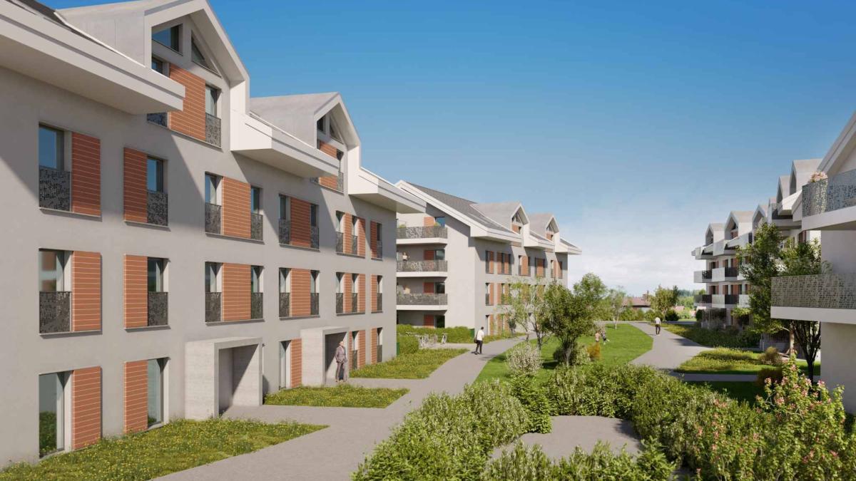 Appartement de 2.5 pièces de 53m² + balcon 10m²